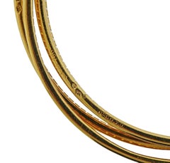 Cartier Trinity Diamond Gold Rolling Bangle Bracelet