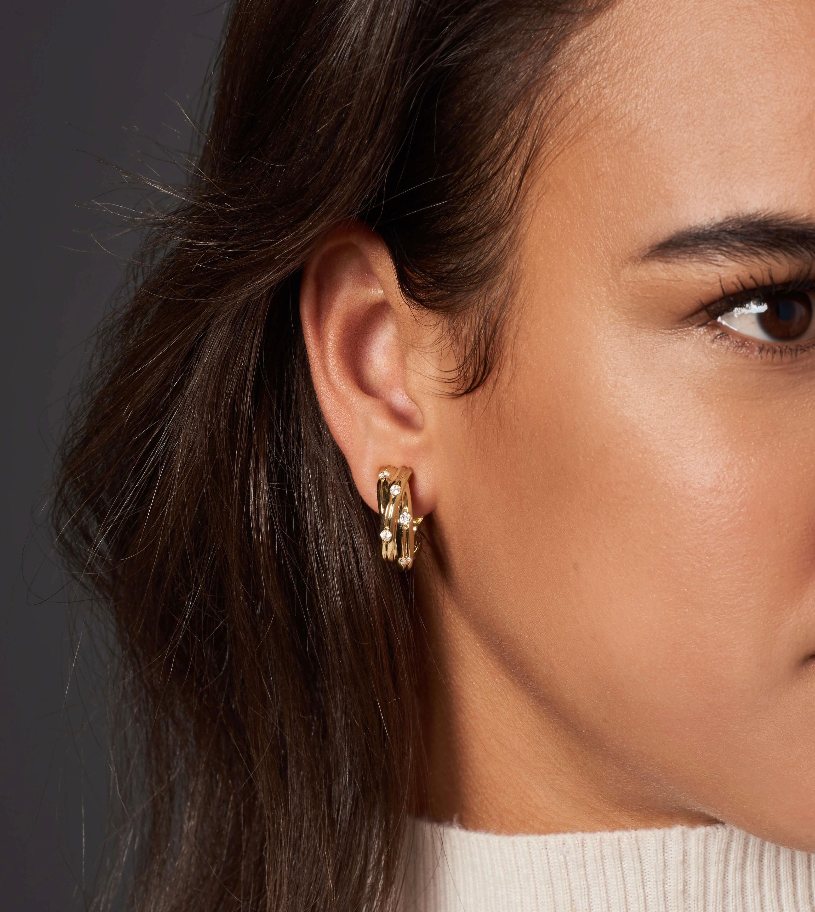 Cartier Trinity Diamond Hoop Earrings 2