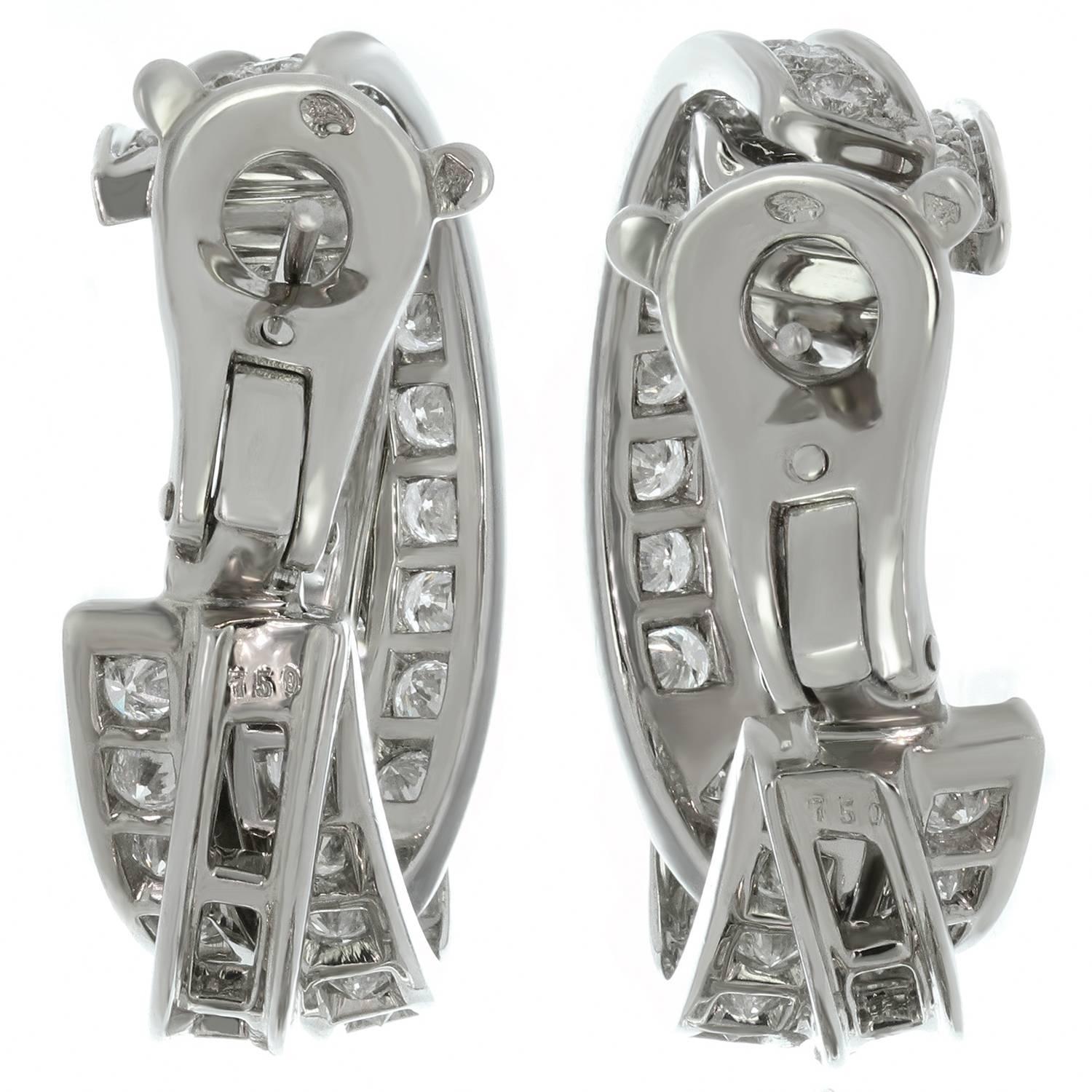 CARTIER Trinity Diamond Inside Out White Gold Large Earrings 3