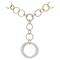 Cartier Trinity Diamond Necklace 18k Gold