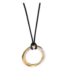 Cartier: Trinity-Diamant-Halskette aus 18 Karat dreifarbigem Gold 1,00 Karat