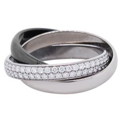 Cartier Trinity Diamond Pave Rolling Ring