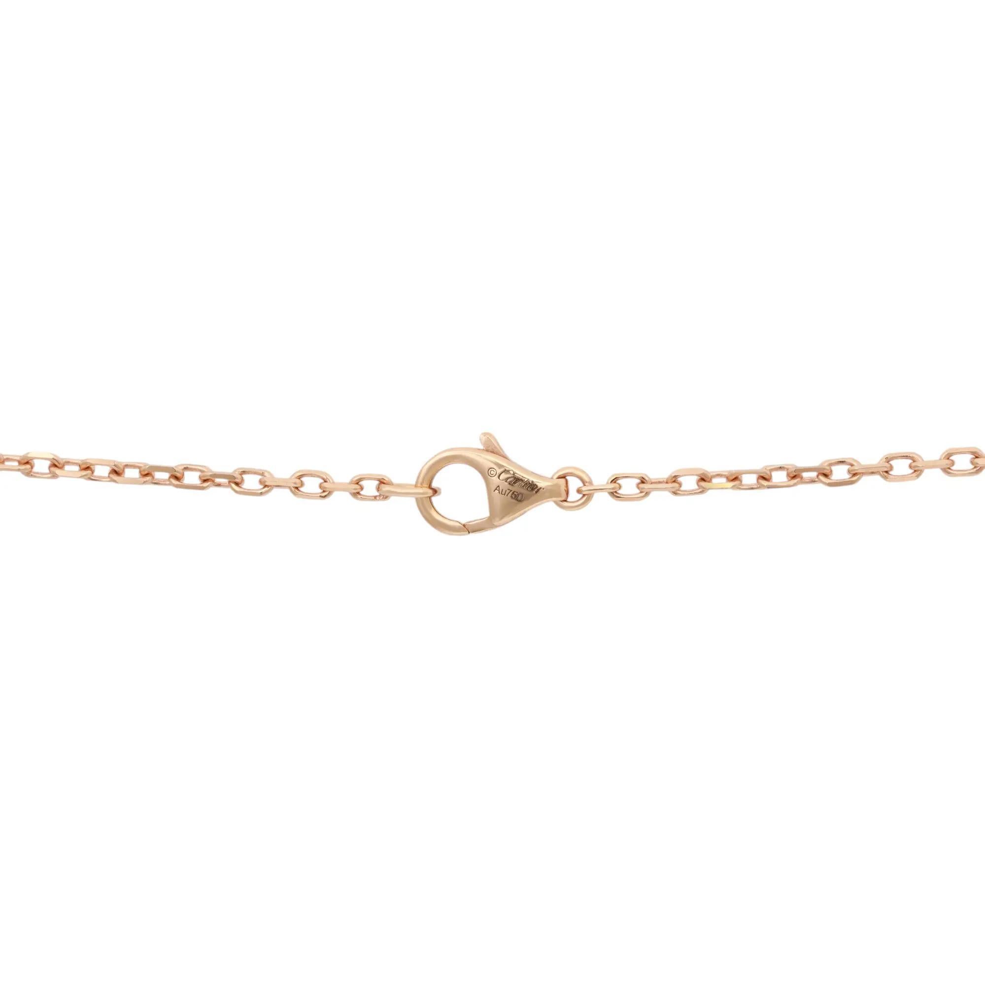 Cartier Trinity Diamond Collana modello medio in oro giallo 18K In condizioni ottime in vendita a New York, NY