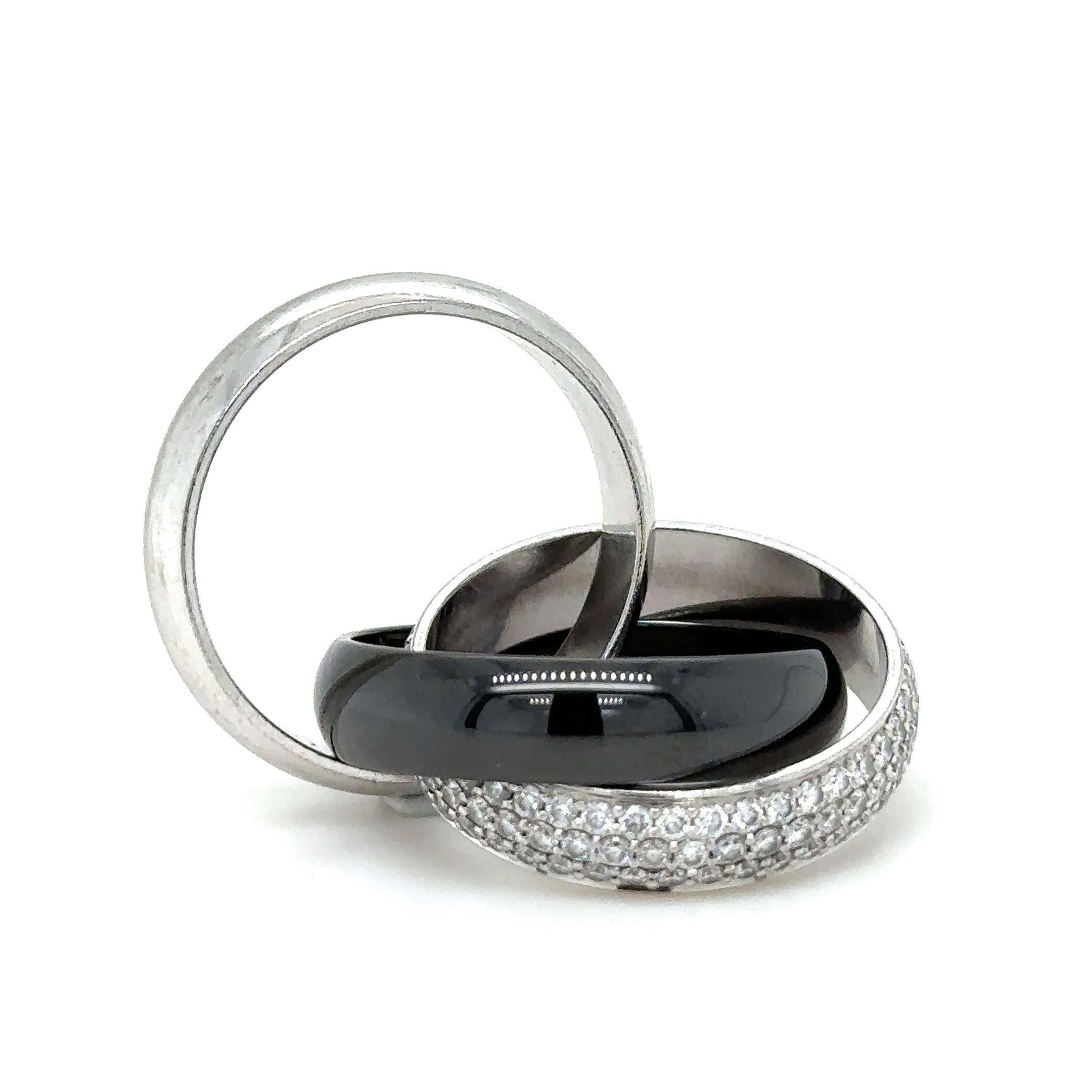 cartier trinity ceramic ring