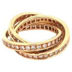 Cartier Trinity Diamond Ring 18K Yellow Gold