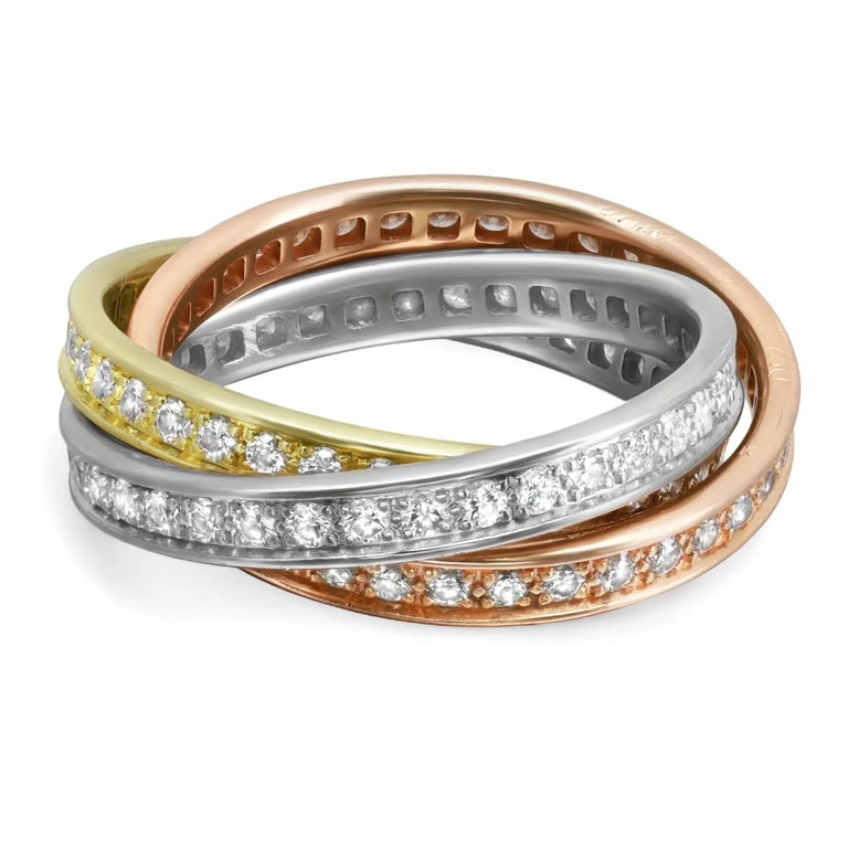 Cartier Trinity Ring Diamonds 80 For Sale on 1stDibs cartier
