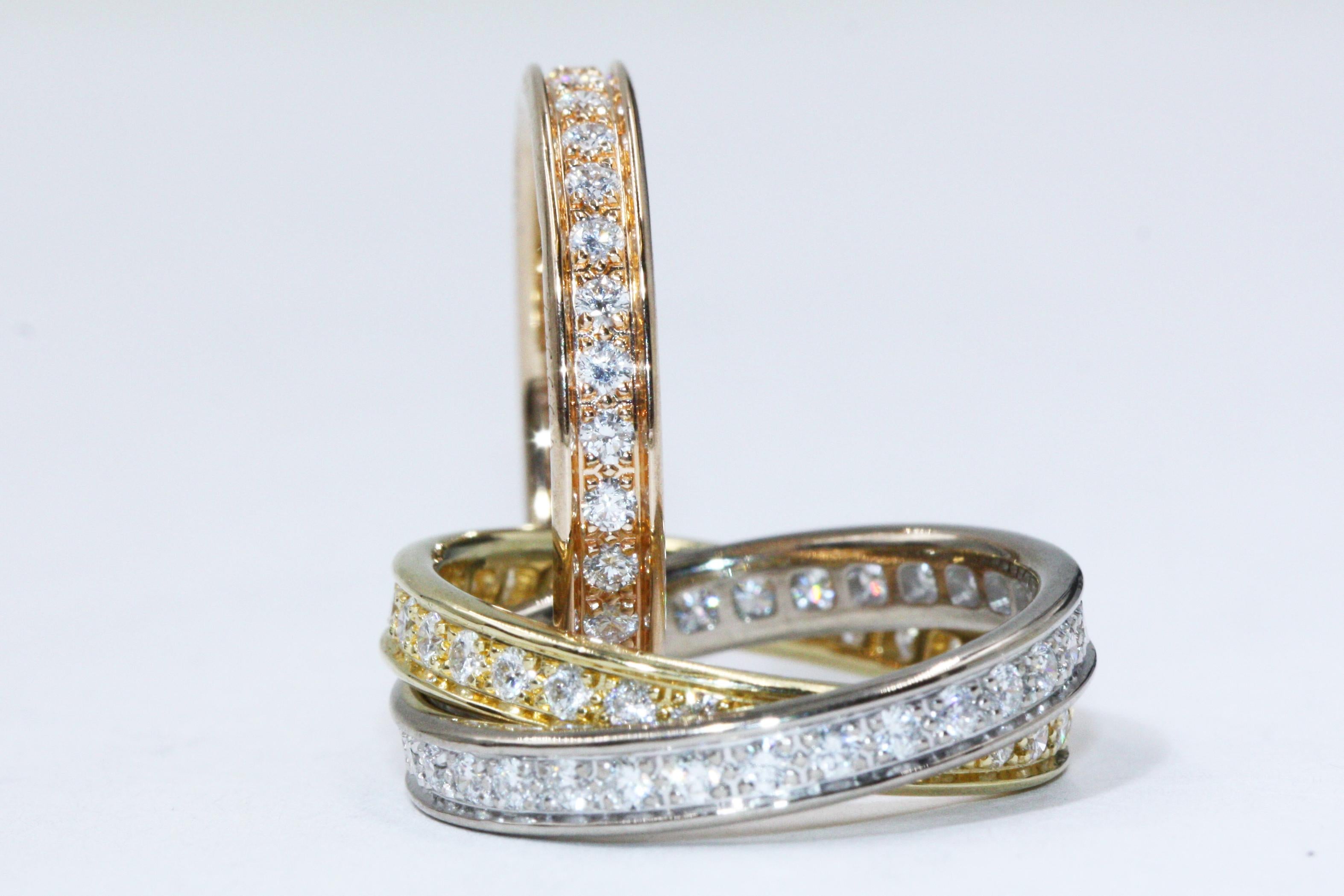 Cartier Trinity Diamond Ring For Sale 2
