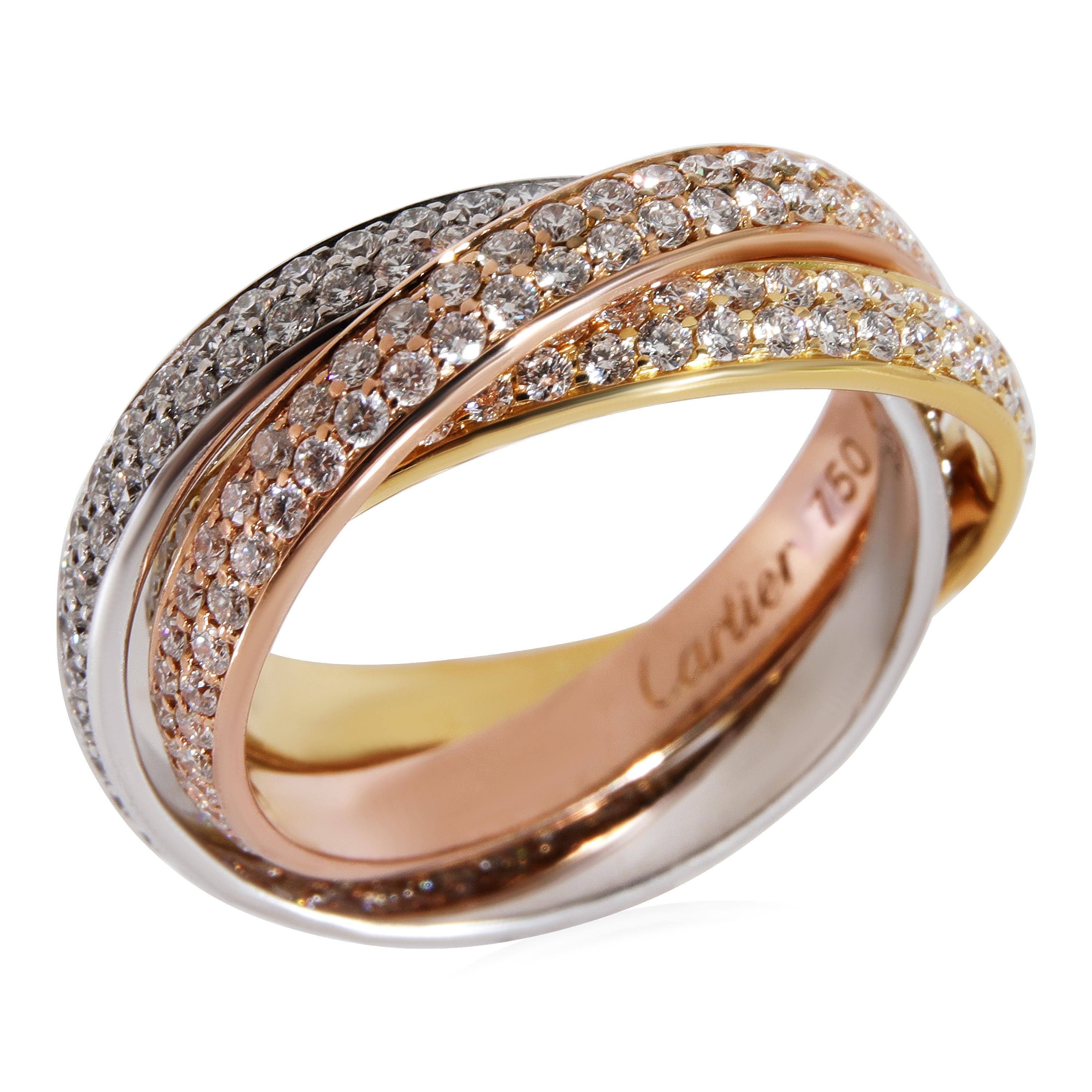 Cartier Trinity Diamantring aus 18k 3farbigem Gold 1,35 Karat 1