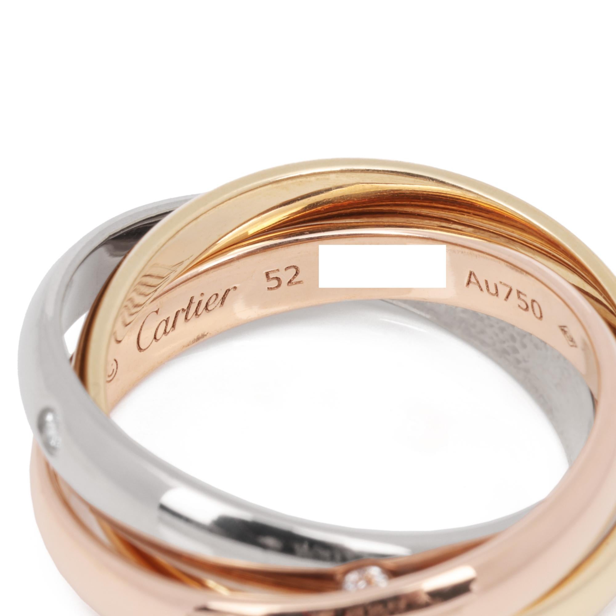 Contemporary Cartier Trinity Diamond Set Ring