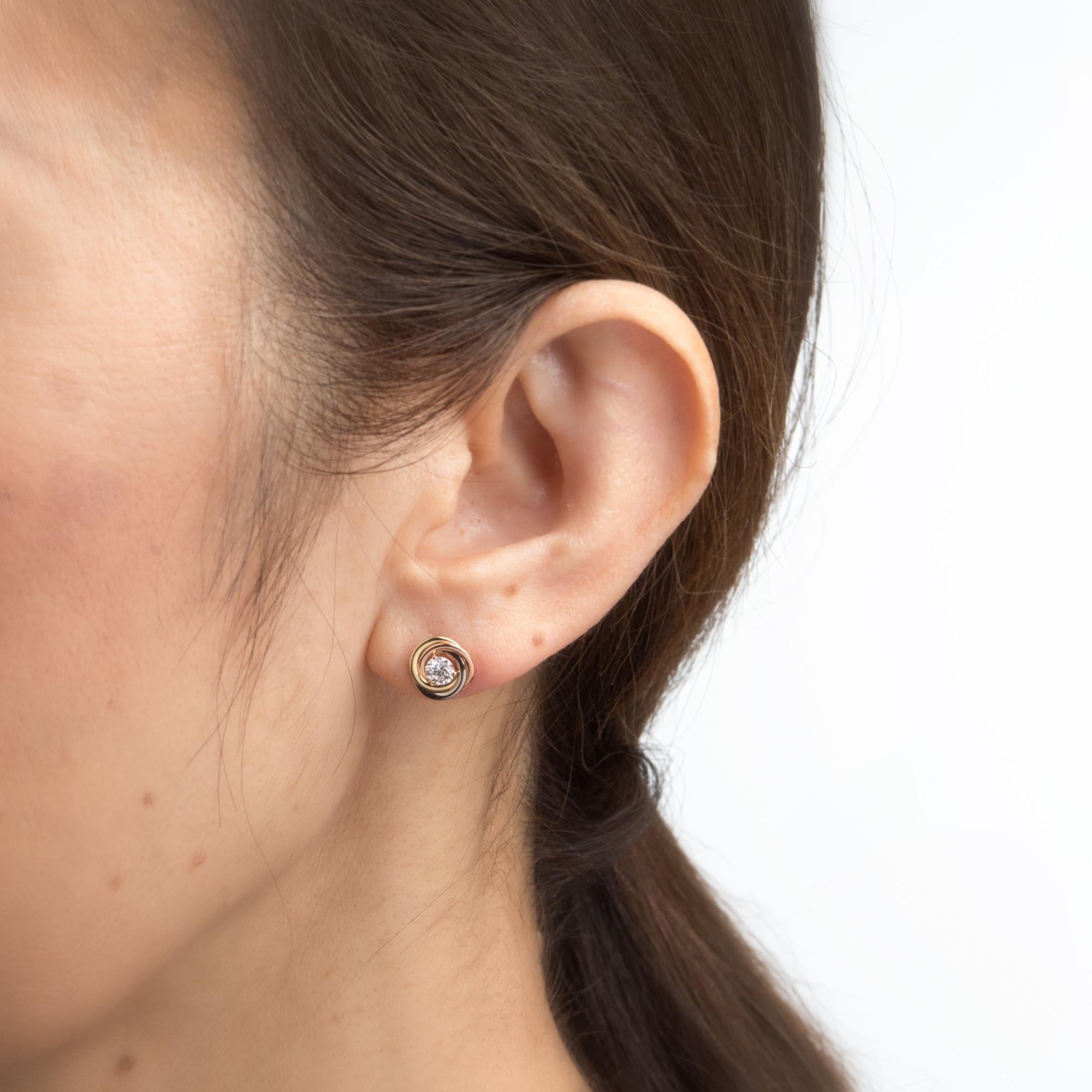 cartier trinity earrings diamonds