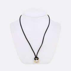 Cartier Trinity Diamond Three Tone Gold Cord Necklace