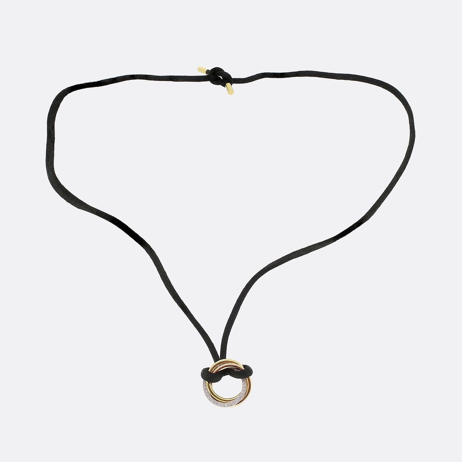 Cartier Trinity Diamond - Collana in oro a tre tonalità con Corde In condizioni buone in vendita a London, GB