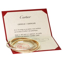 CARTIER Bracelet jonc Trinity à trois diamants en or