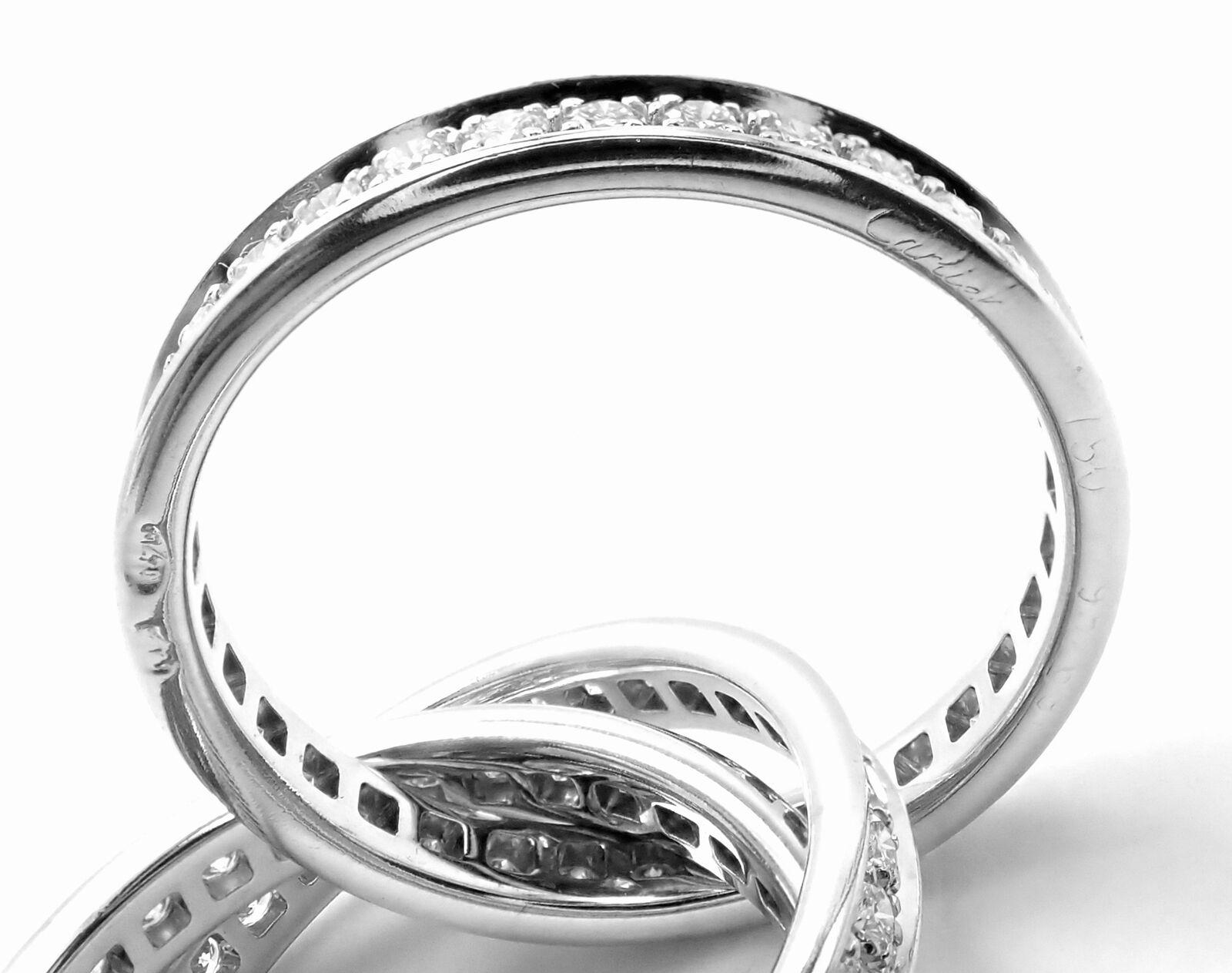 Brilliant Cut Cartier Trinity Diamond White Gold Band Ring