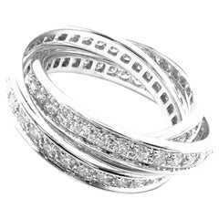 Cartier Trinity Diamond White Gold Band Ring