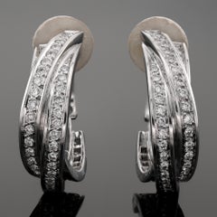 CARTIER Trinity Diamond White Gold Earrings