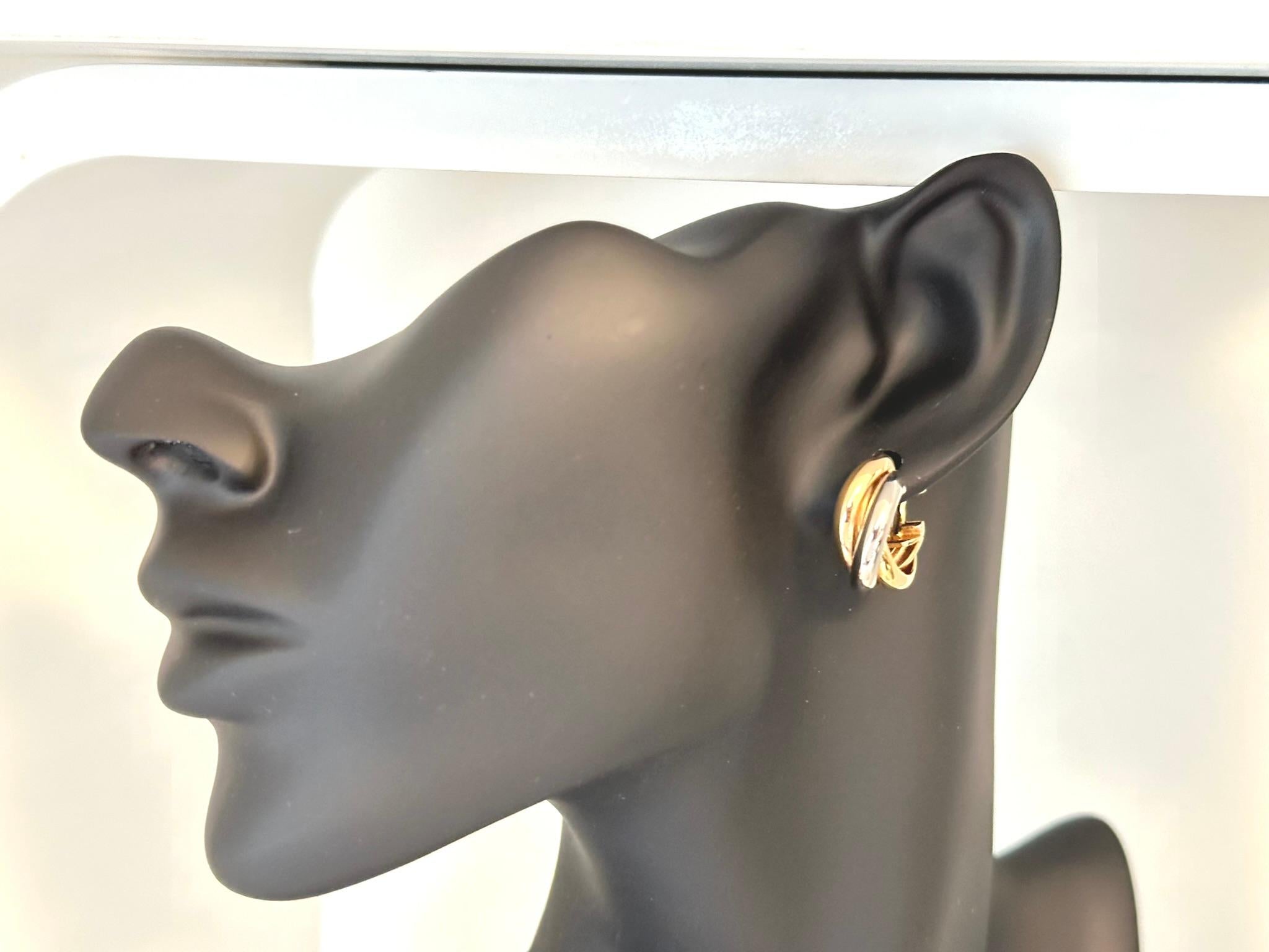 Cartier Boucles d'oreilles Trinity en or 18 carats en vente 1