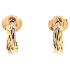 Cartier Trinity Earrings 18k Tricolor Gold Small
