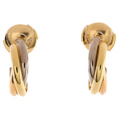 Cartier Trinity Earrings 18k Tricolor Gold Small