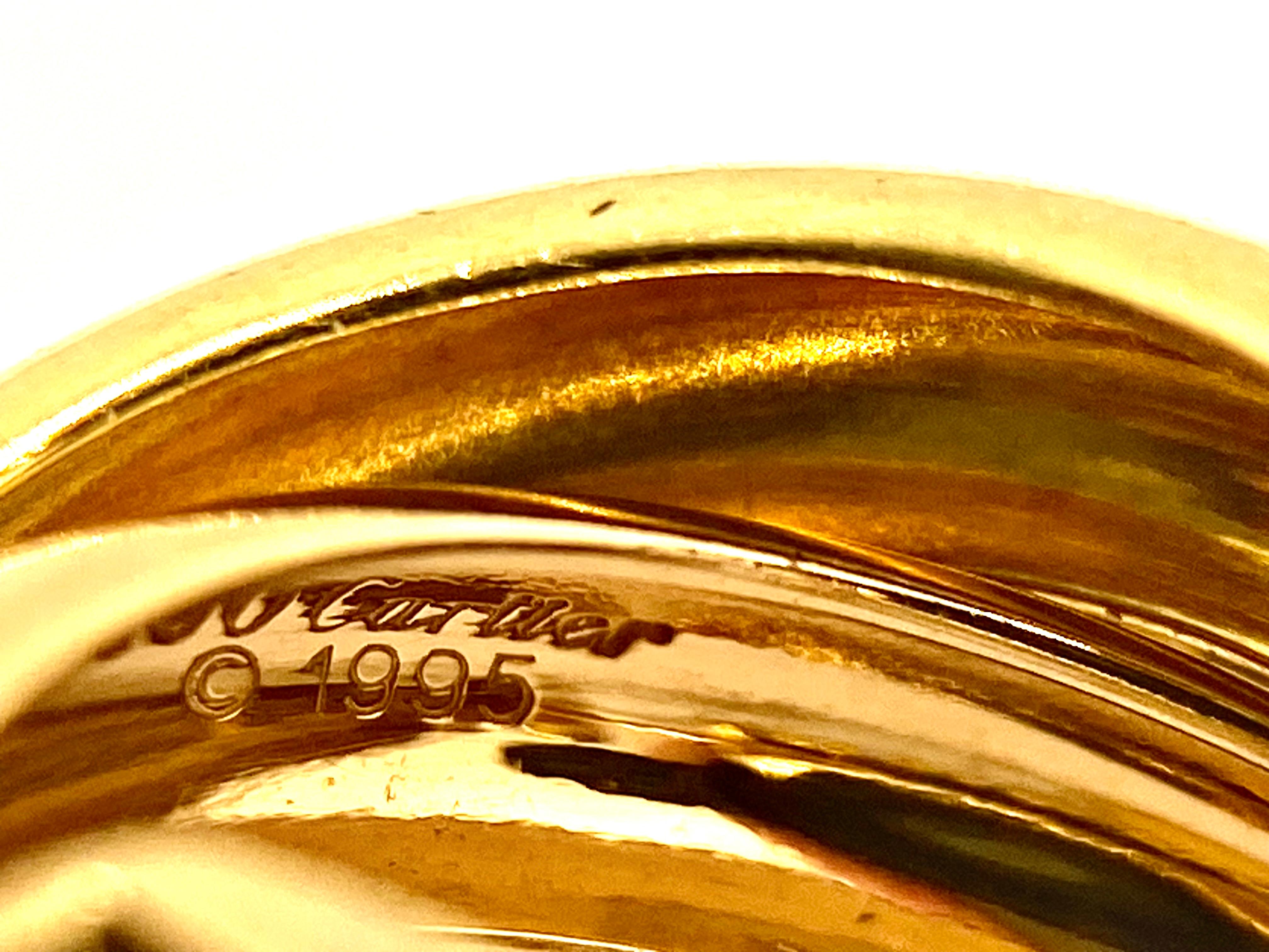 Boucles d'oreilles Trinité de Cartier en or jaune, blanc et rose 18 carats en vente 6