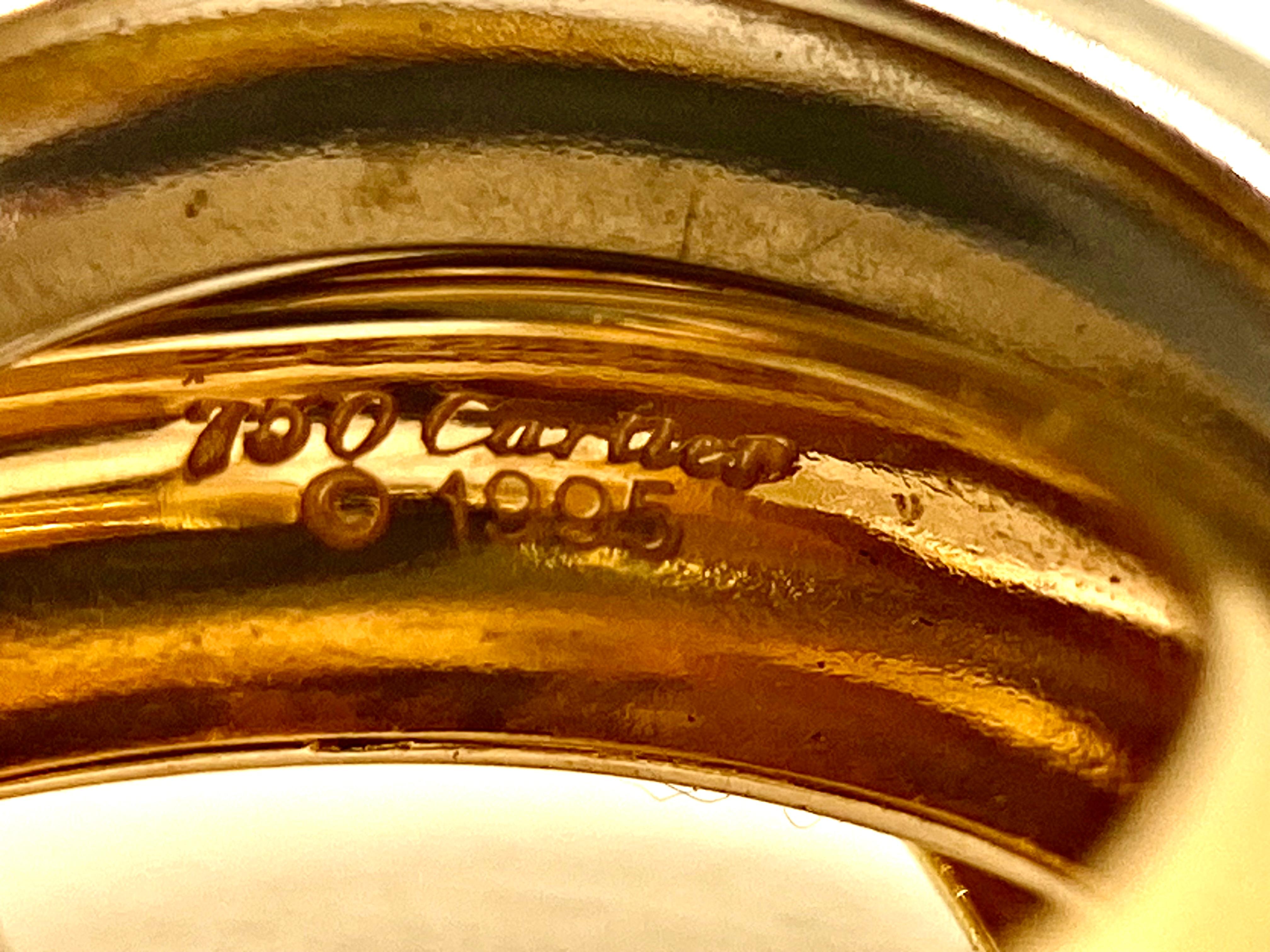 Boucles d'oreilles Trinité de Cartier en or jaune, blanc et rose 18 carats en vente 9