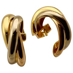 Cartier Trinity Earrings in 18K Yellow, White and Pink Gold