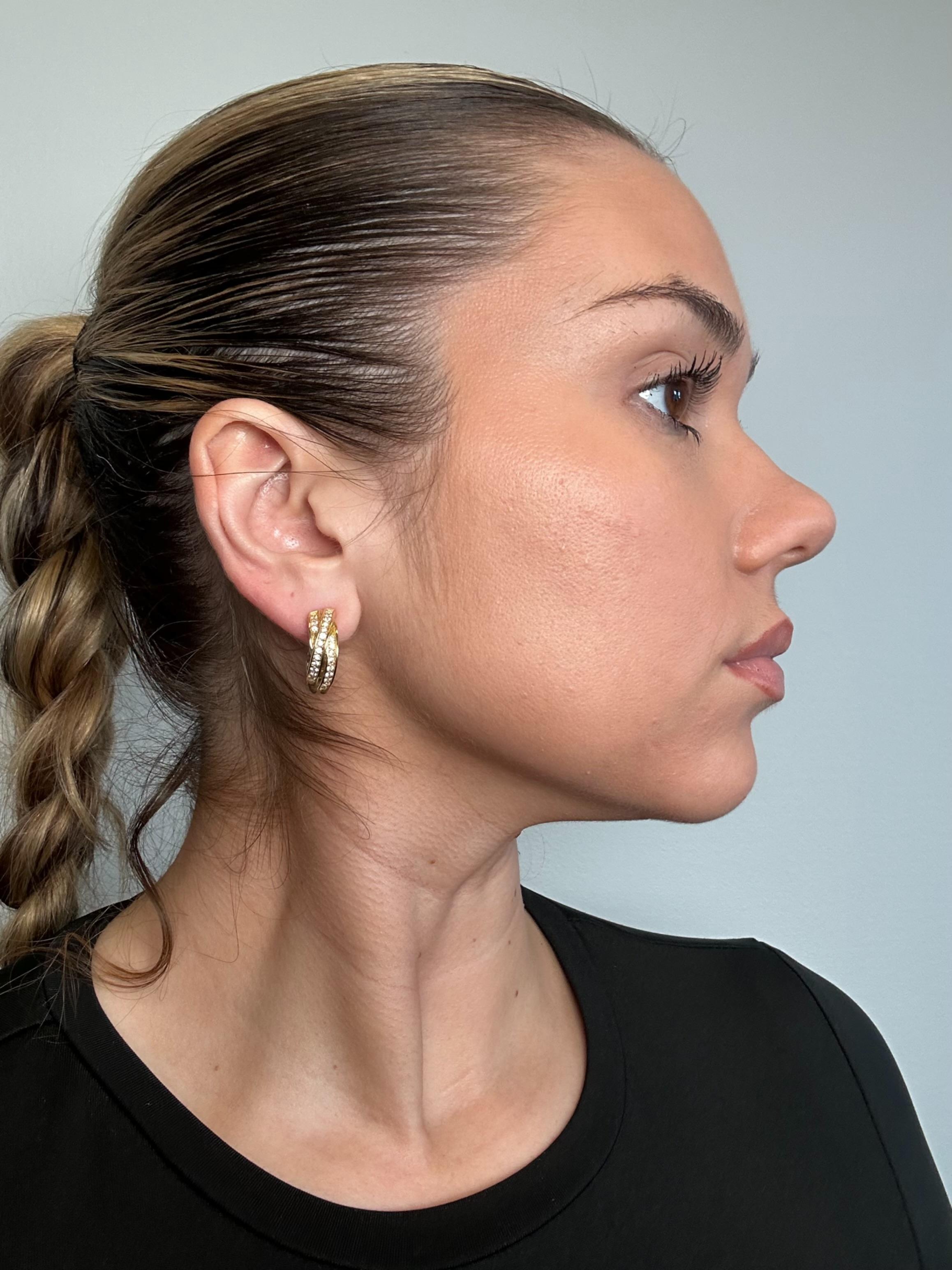 Women's Cartier Trinity Earrings with 1.7ctw Diamonds in 18 Karat Yellow Gold