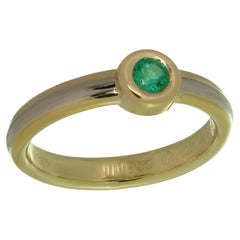 Cartier Trinity Emerald Tri-Gold Ring 55