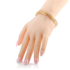 Cartier Trinity Full Diamond Pavé 18K Yellow Gold Rolling Bangle Bracelet