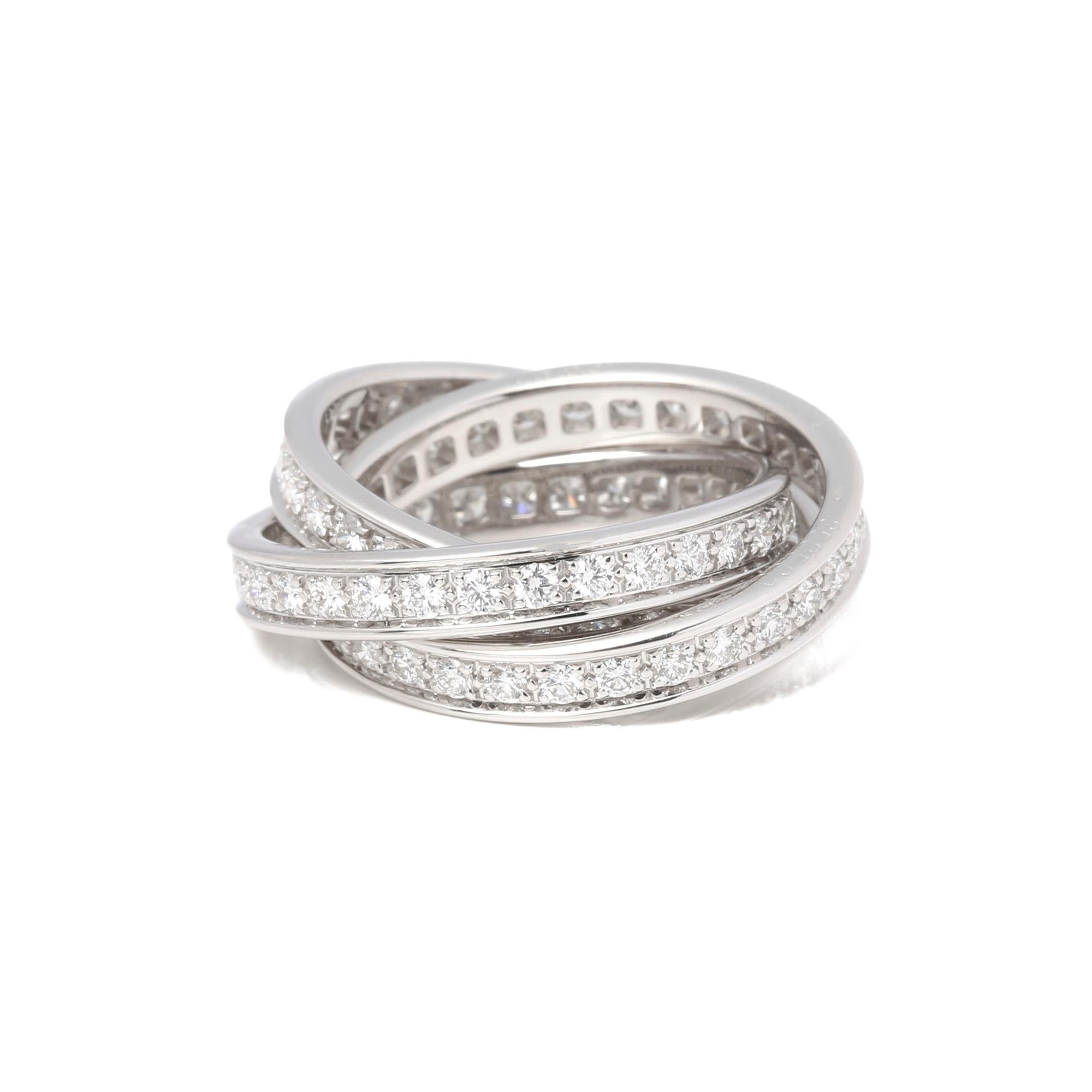 Women's Cartier Trinity Full Diamond Ring