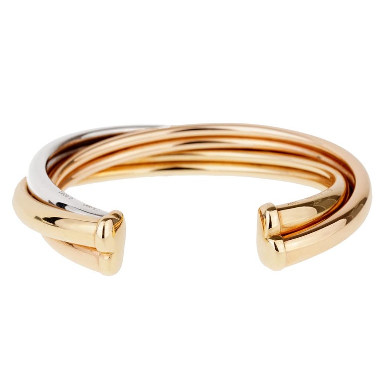 Cartier Trinity Gold Cuff Bangle Bracelet at 1stDibs