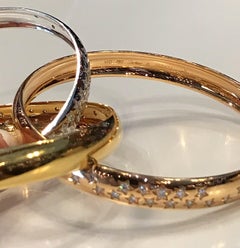 Cartier Trinity Gold Diamond Bracelets