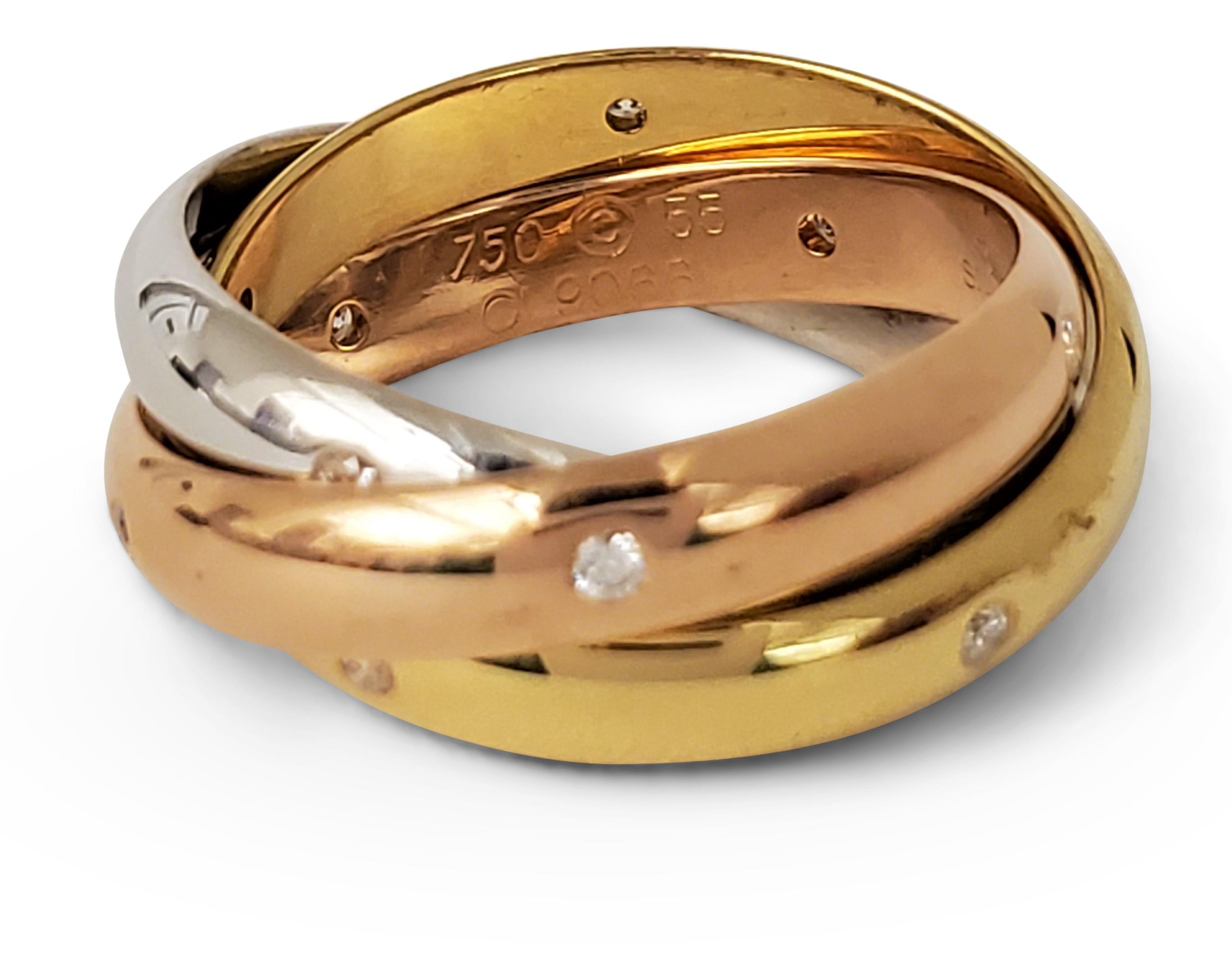 Women's Cartier Trinity Gold Diamond Ring