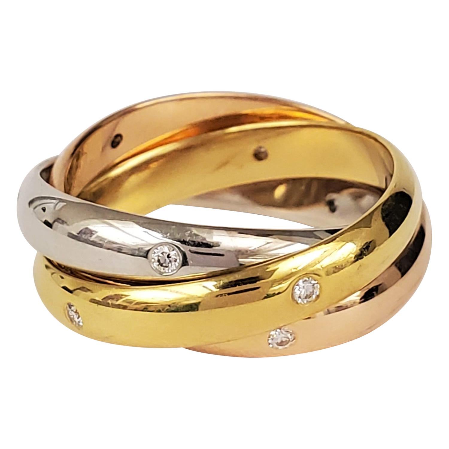 Cartier Trinity Gold Diamond Ring