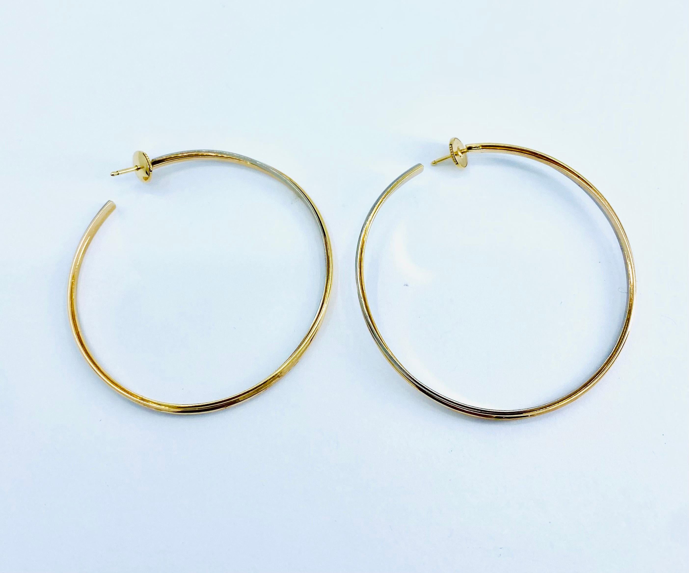 cartier gold hoop earrings