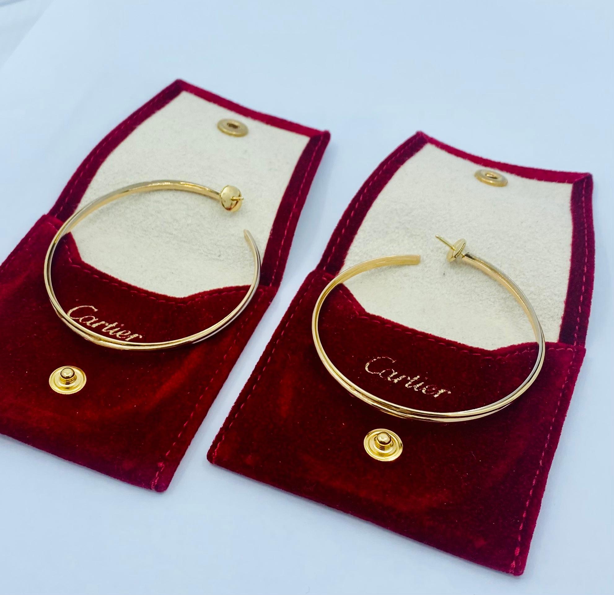 cartier trinity hoop earrings
