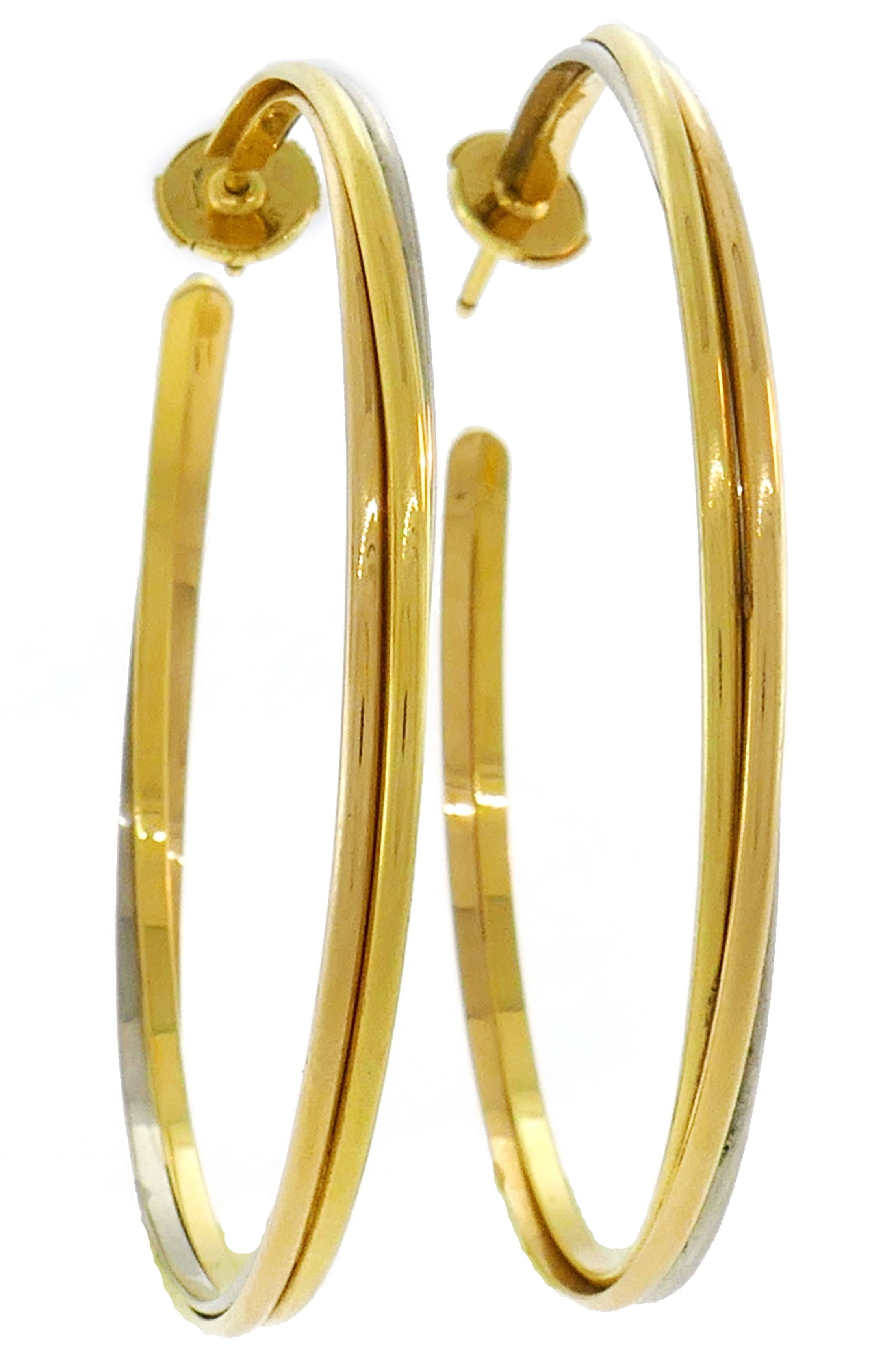 Cartier Trinity Gold Hoop Earrings 2