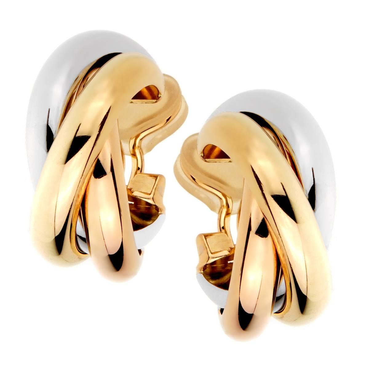 Cartier Trinity Gold Hoop Earrings