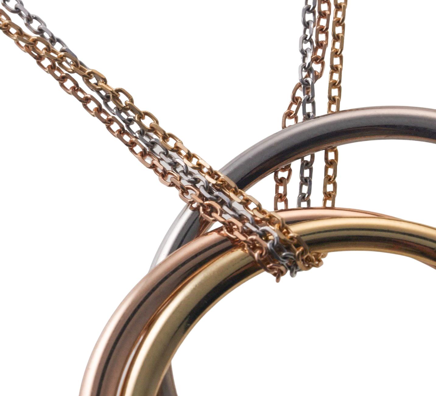 Women's Cartier Trinity Gold Large Pendant Necklace For Sale