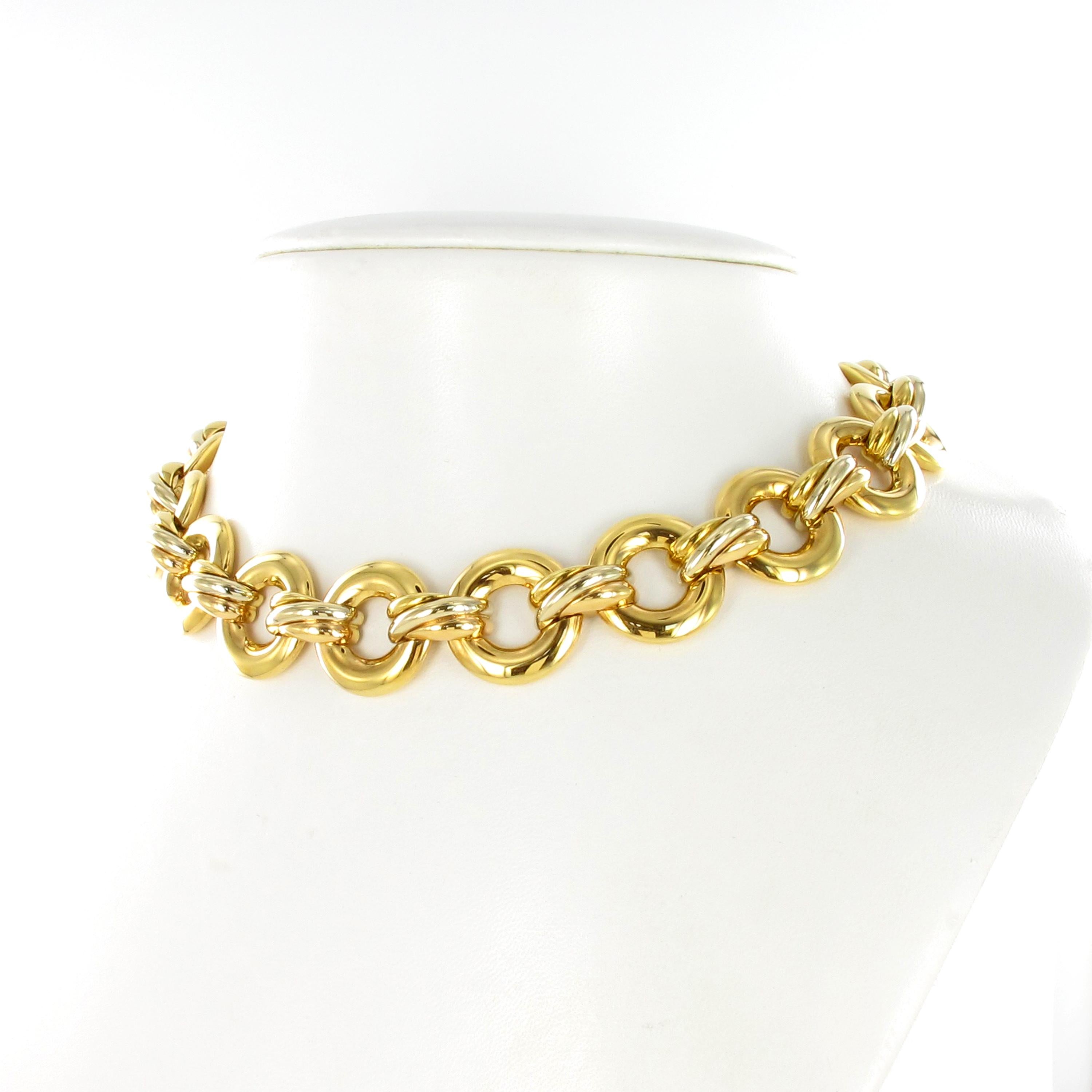 Retro Cartier Trinity Gold Link Necklace