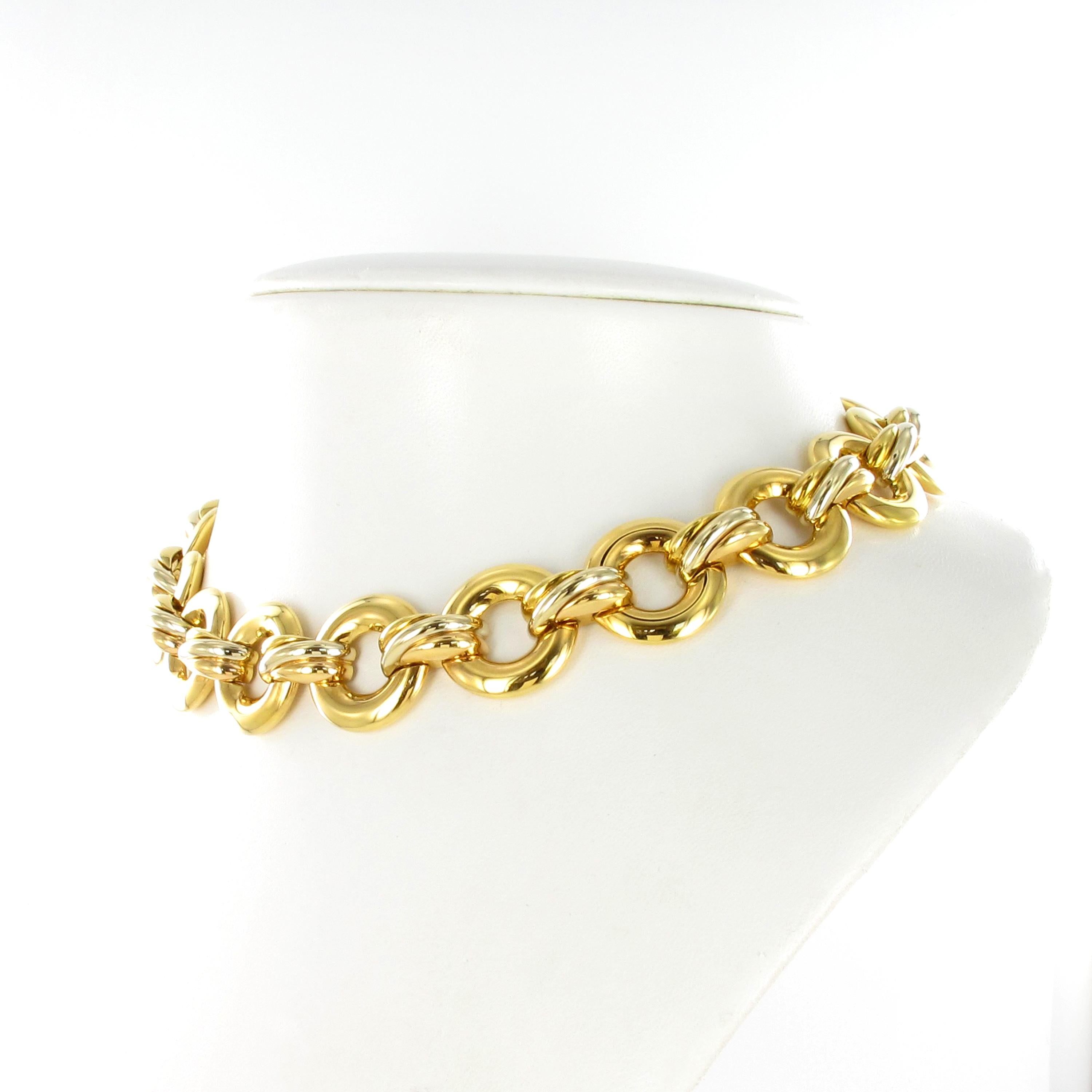 Cartier Trinity Gold Link Necklace In Excellent Condition In Lucerne, CH