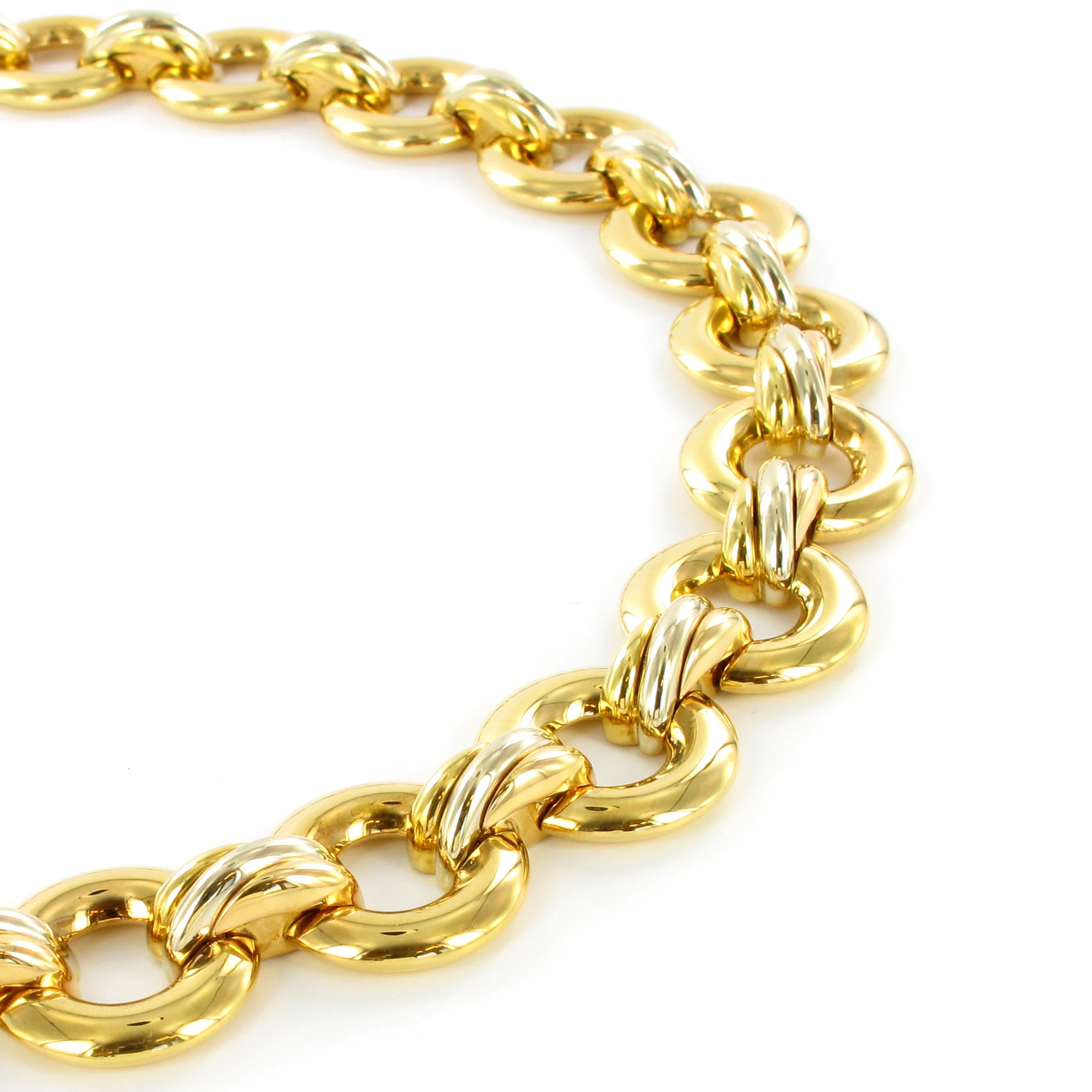 Women's or Men's Cartier Trinity Gold Link Necklace