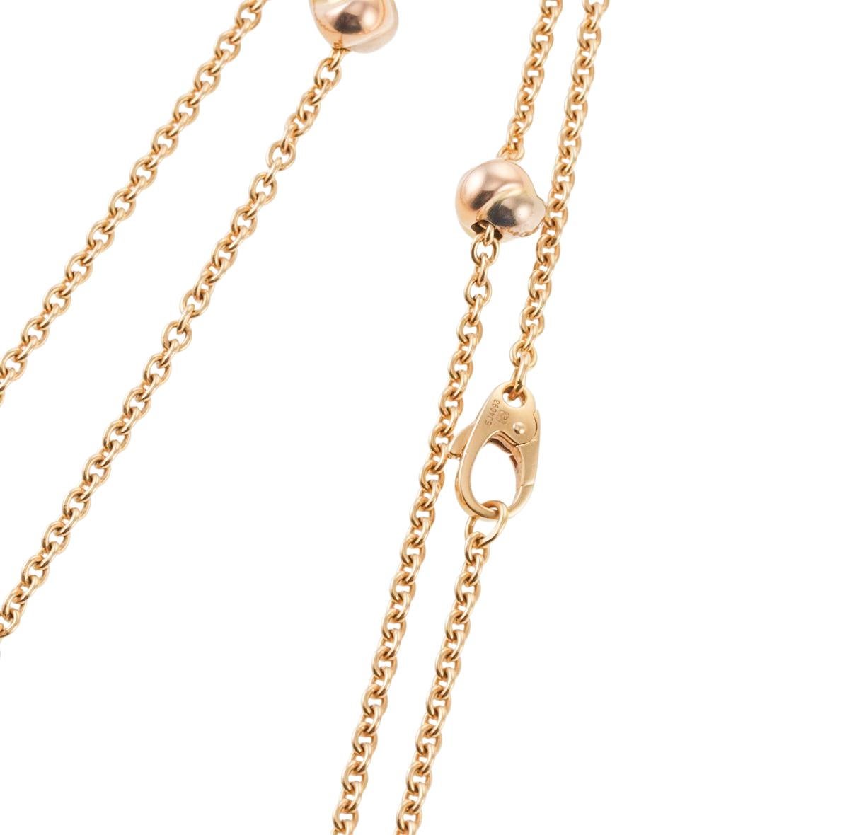 Cartier Trinity Gold Long Station Necklace Chain  For Sale 1