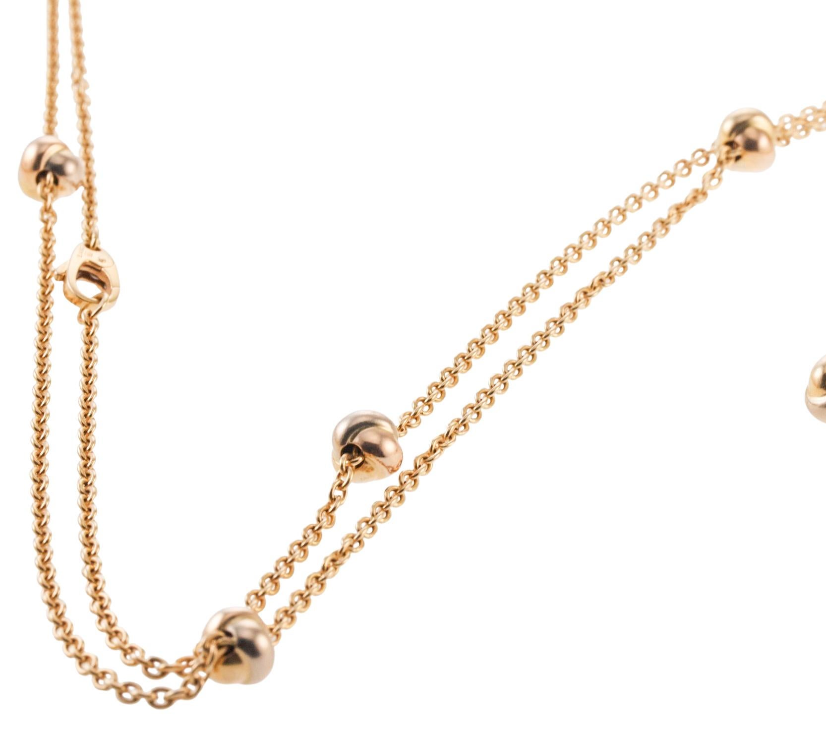 Cartier Trinity Gold Long Station Necklace Chain  For Sale 2