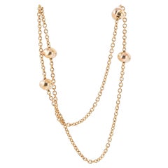 Cartier Trinity Gold Long Station Necklace Chain 