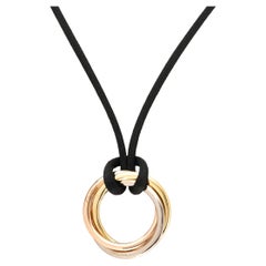 Cartier Trinity Gold Necklace Medium Sized on Rope Boxed Immaculate