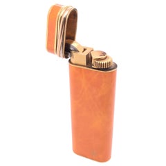 Cartier Trinity Gold-Plated Three Colored Ring Lighter with Rare Orange Lacquer