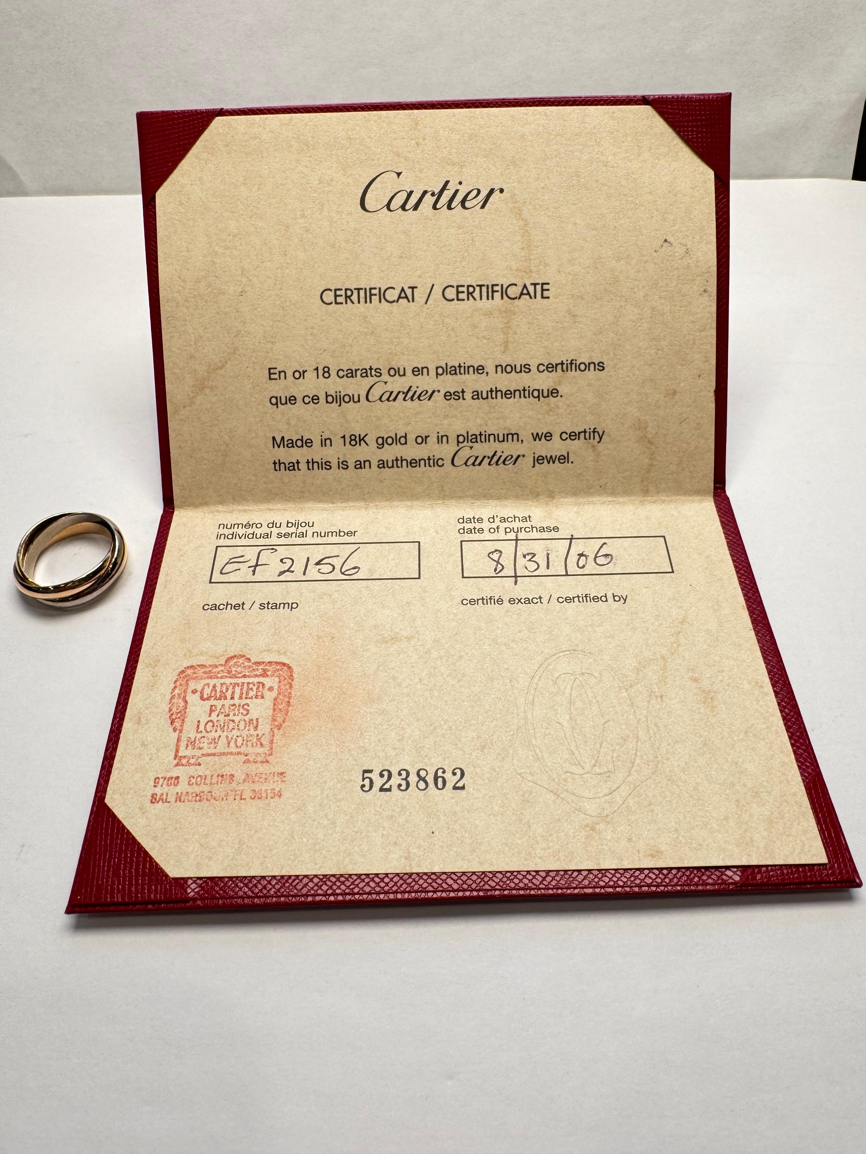 Cartier Trinity Gold Ring For Sale 2