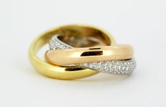 Cartier Trinity Gold Ring with Diamonds