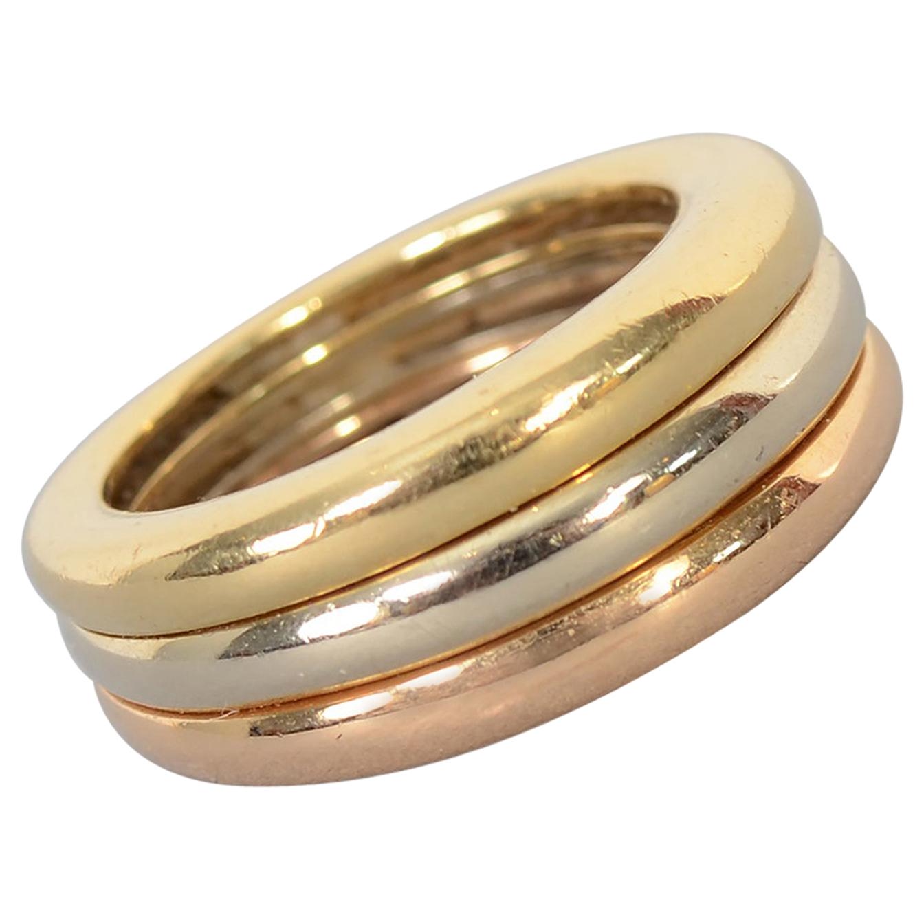 cartier trinity gold ring